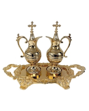 CONJUNTO GALHETEIRO ROMANO OURO