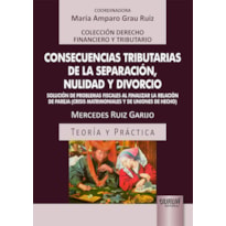 CONSECUENCIAS TRIBUTARIAS DE LA SEPARACIÓN, NULIDAD Y DIVORCIO - SOLUCIÓN DE PROBLEMAS FISCALES AL FINALIZAR LA RELACIÓN DE PAREJA (CRISIS MATRIMONIALES Y DE UNIONES DE HECHO) - TEORÍA Y PRÁCTICA - COLECCIÓN DERECHO FINANCIERO Y TRIBUTARIO - COORDINA