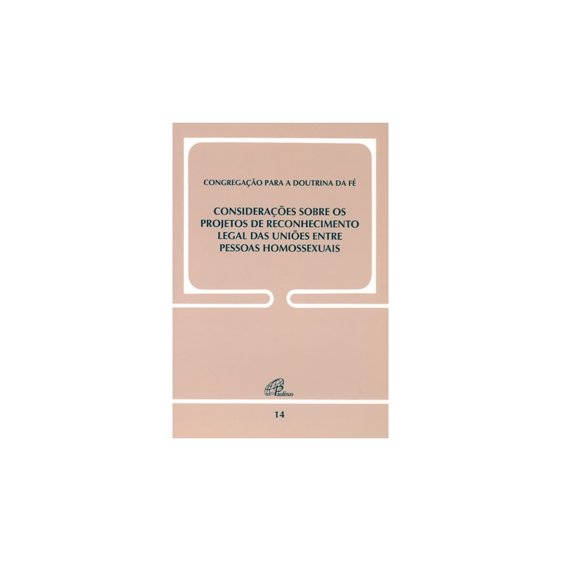 CONSIDERAÇÕES SOBRE OS PROJETOS DE RECONHECIMENTO LEGAL DAS UNIÕES..DOC. 14: ENTRE PESSOAS HOMOSSEXUAIS