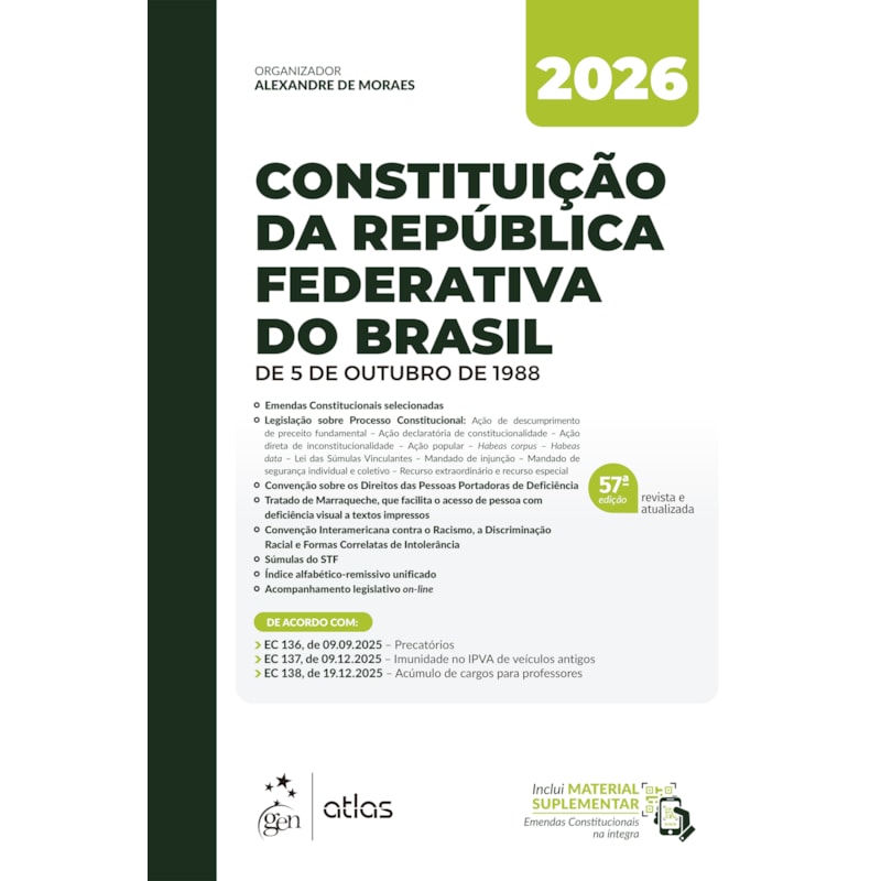CONSTITUIÇÃO DA REPÚBLICA FEDERATIVA DO BRASIL - 57ª EDIÇÃO 2026