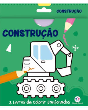 CONSTRUÇÃO - 2 LIVROS DE COLORIR SANFONADOS