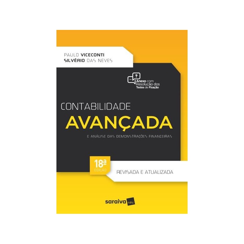 CONTABILIDADE AVANÇADA E ANÁLISE DAS DEMONSTRAÇÕES FINANCEIRAS