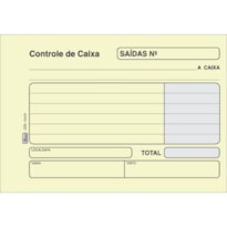 CONTROLE DE CAIXA SAÍDA - AMARELO C/ 100 FOLHAS 154X107MM