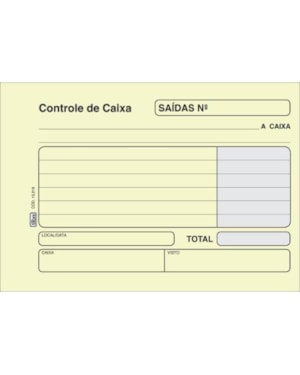 CONTROLE DE CAIXA SAÍDA - AMARELO C/ 100 FOLHAS 154X107MM