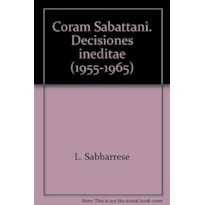 CORAM SABATTANI - DECISIONES INEDITTANI 1955-1965