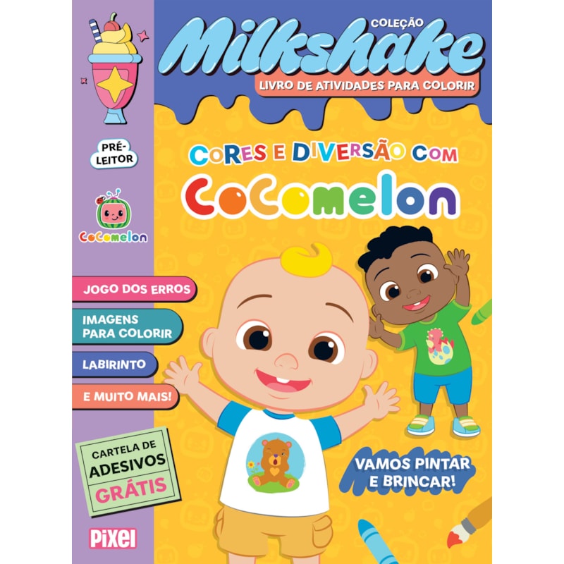 CORES E DIVERSÃO COM COCOMELON! - COLEÇÃO MILKSHAKE: VAMOS PINTAR E BRINCAR!