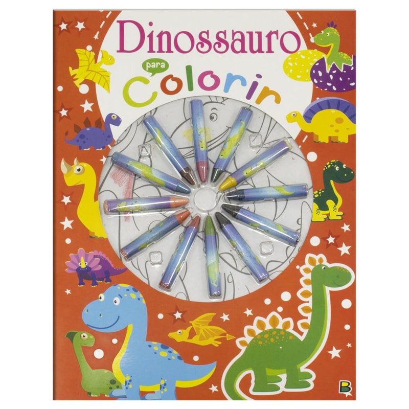CORES EM AÇÃO! DINOSSAURO PARA COLORIR