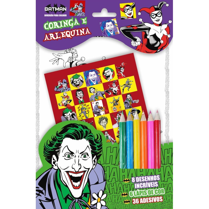 CORINGA E ARLEQUINA - DIVERSÃO PARA COLORIR