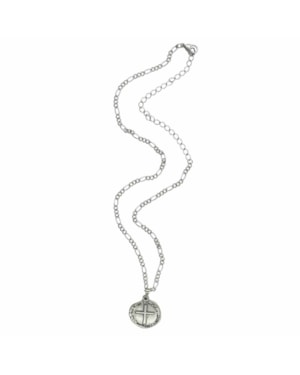 CORRENTE INOX MEDALHA DAS DUAS CRUZES FEMININA 22MM