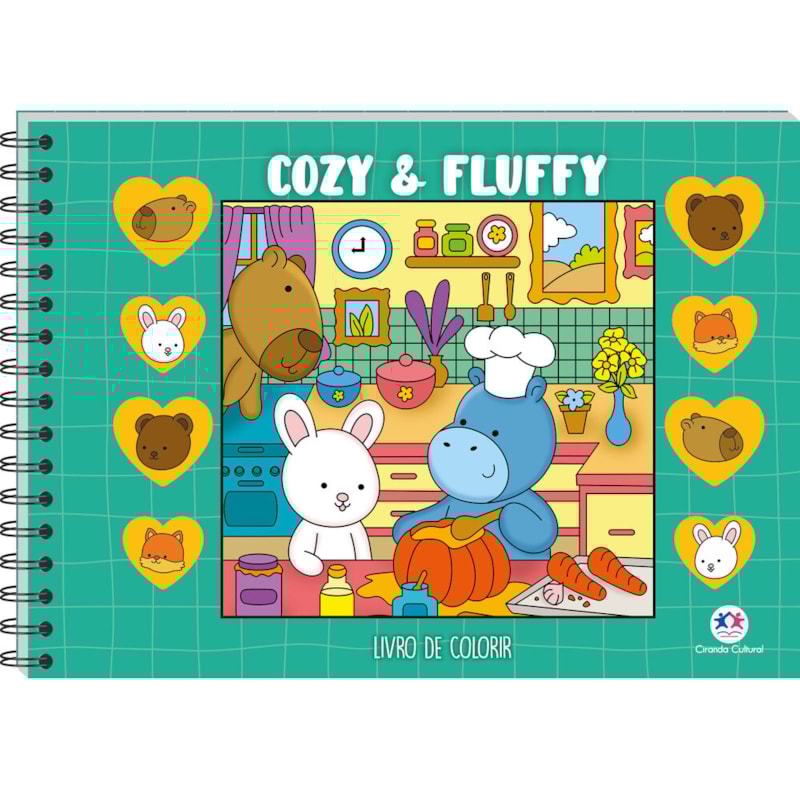COZY AND FLUFFY GREEN - LIVRO DE COLORIR
