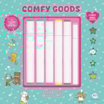 COZY FUN - LIVRO DE COLORIR COM 6 MARCADORES