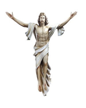 CRISTO RESSUSCITADO FIBRA DE VIDRO 100CM DE ALTURA