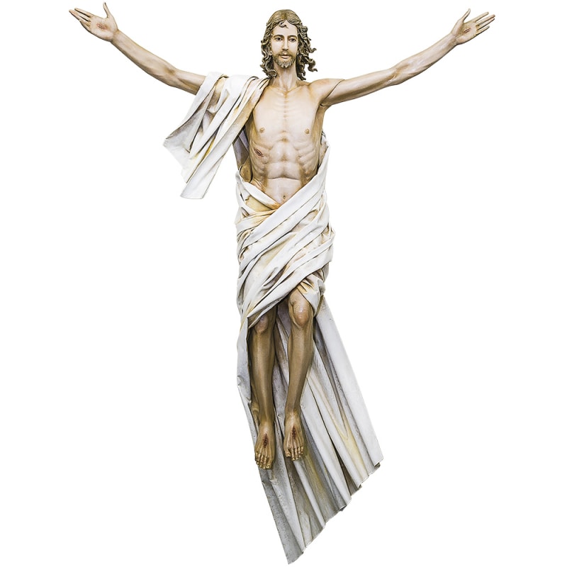 CRISTO RESSUSCITADO FIBRA DE VIDRO 180CM DE ALTURA