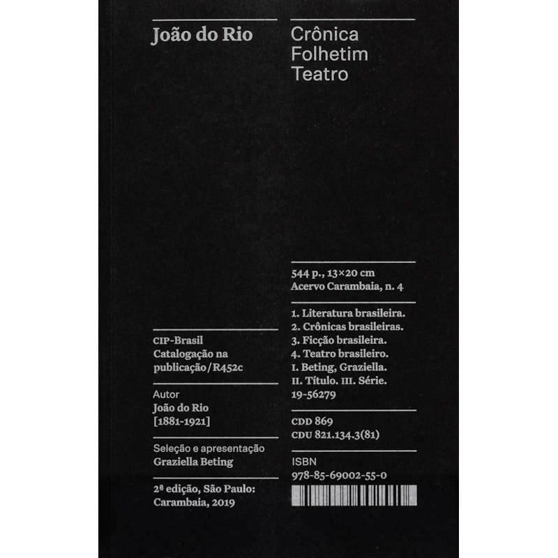 CRÔNICA, FOLHETIM, TEATRO - COLEÇÃO ACERVO
