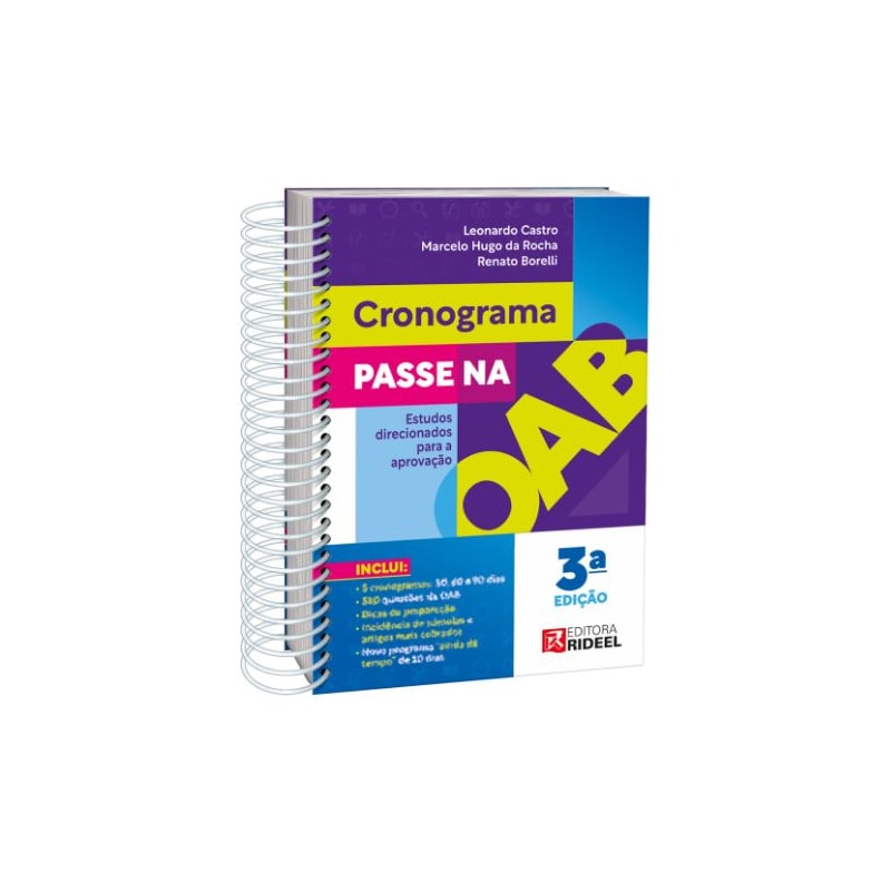 CRONOGRAMA PASSE NA OAB: ESTUDOS DIRECIONADOS PARA APROVAÇÃO 3ª EDIÇÃO