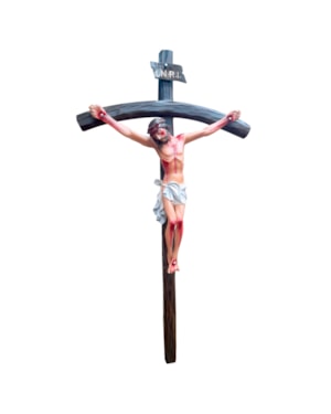 CRUCIFIXO 115CM SEM BASE COLORIDO