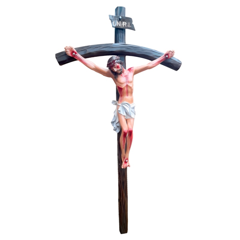 CRUCIFIXO 115CM SEM BASE COLORIDO