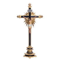 CRUCIFIXO 50CM ORNADO BARROCO COM BASE - MESA E PAREDE