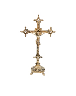 CRUCIFIXO DE MESA 44X14 BRONZE