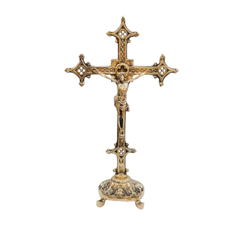 CRUCIFIXO DE MESA 44X14 BRONZE