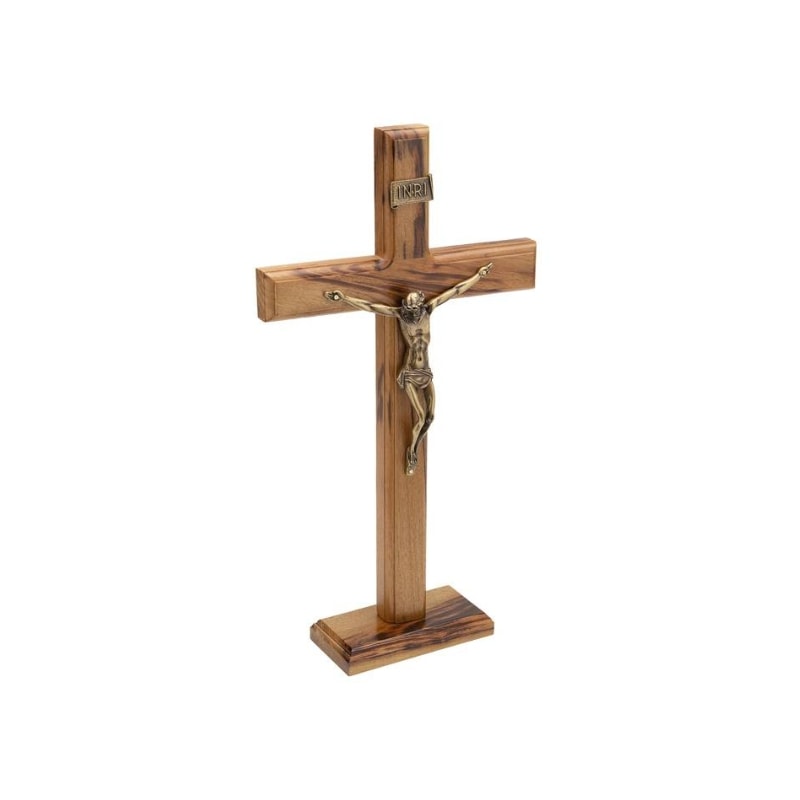 CRUCIFIXO DE MESA SÃO BENTO 35CM DE ALTURA