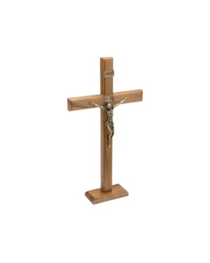 CRUCIFIXO DE MESA SÃO BENTO 40CM DE ALTURA