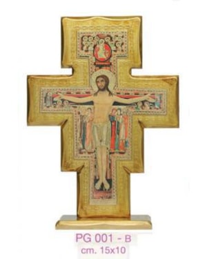 CRUZ DE MADEIRA ITALIANA SÃO DAMIÃO COM BASE