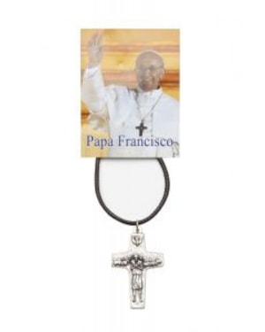 CRUZ PASTORAL ITALIANA PAPA FRANCISCO COM CORDÃO