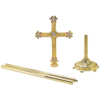 CRUZ PROCESSIONAL EVANGELISTAS 214CM DE ALTURA DOURADO