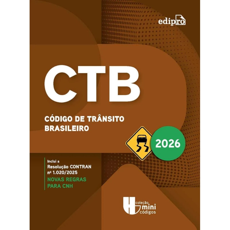 CTB 2026 - CÓDIGO DE TRÂNSITO BRASILEIRO - COLEÇÃO MINI CÓDIGOS