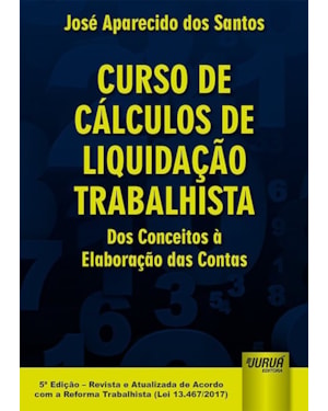 CURSO DE CÁLCULOS DE LIQUIDAÇÃO TRABALHISTA - DOS CONCEITOS À ELABORAÇÃO DAS CONTAS