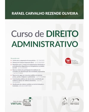 CURSO DE DIREITO ADMINISTRATIVO - 14ª EDIÇÃO/2026