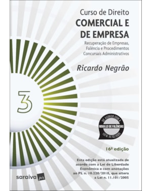 CURSO DE DIREITO COMERCIAL E DE EMPRESA - VOL. 3 - 16ª EDIÇÃO 2022
