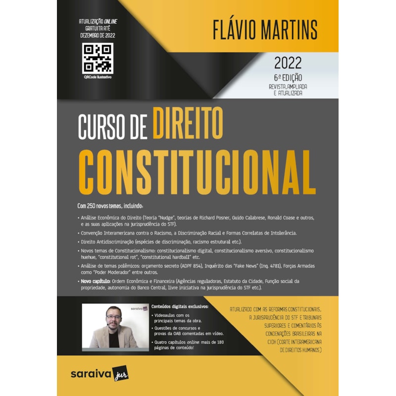 CURSO DE DIREITO CONSTITUCIONAL - 6ª EDIÇÃO 2022