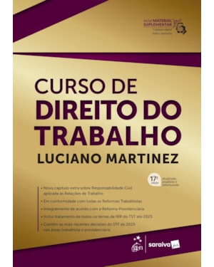 CURSO DE DIREITO DO TRABALHO - 17ª EDIÇÃO 2026