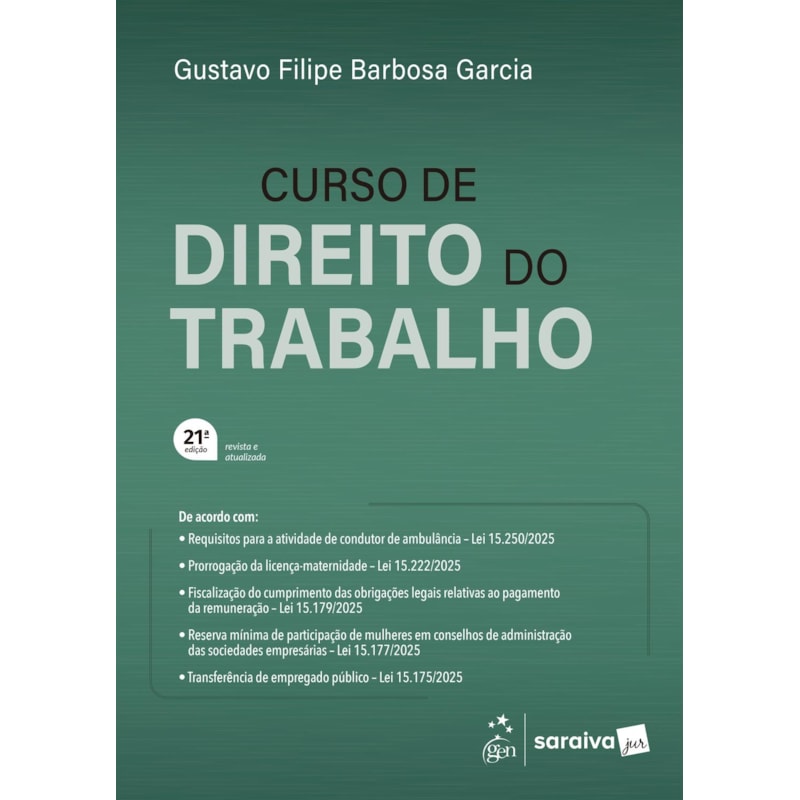 CURSO DE DIREITO DO TRABALHO - 21ª EDIÇÃO 2026