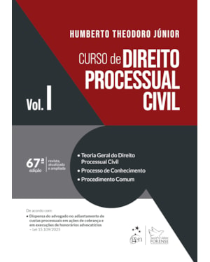 CURSO DE DIREITO PROCESSUAL CIVIL VOL.1 - 67ª EDIÇÃO 2026