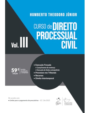 CURSO DE DIREITO PROCESSUAL CIVIL VOL.3 - 59ª EDIÇÃO 2026