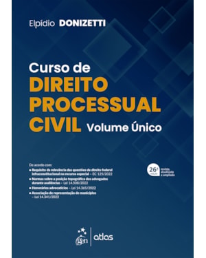 CURSO DE DIREITO PROCESSUAL CIVIL - VOLUME ÚNICO