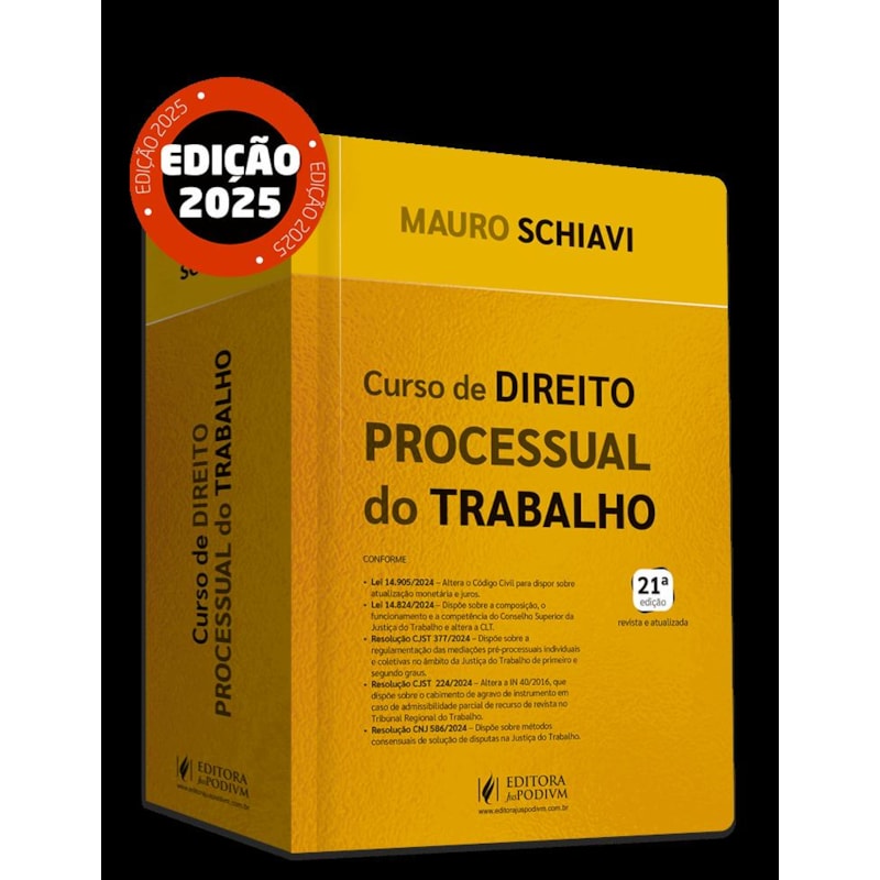 CURSO DE DIREITO PROCESSUAL DO TRABALHO (2025)