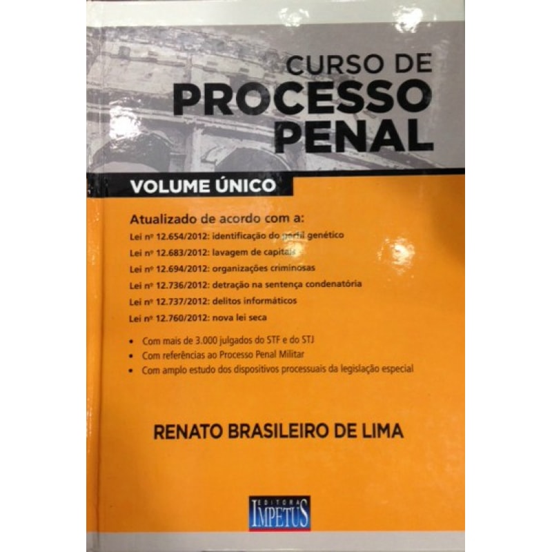 CURSO DE PROCESSO PENAL - VOLUME UNICO