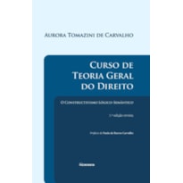 Curso de teoria geral do direito: o constructivismo lógico-semântico