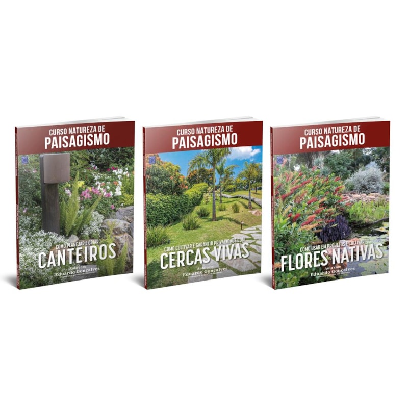 CURSO NATUREZA DE PAISAGISMO - COLEÇÃO 3 VOLUMES
