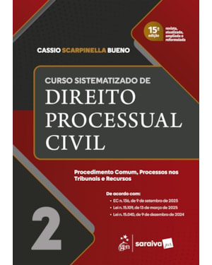 CURSO SISTEMATIZADO DE DIREITO PROCESSUAL CIVIL - VOL.2 - 15ª EDIÇÃO 2026