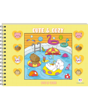 CUTE AND COZY YELLOW - LIVRO DE COLORIR