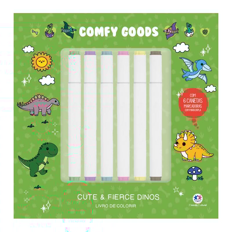 CUTE AND FIERCE DINOS - PARA COLORIR