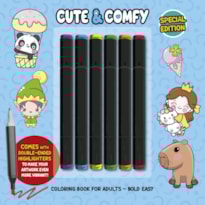 CUTE & COMFY COLORING BOOK FOR ADULTS - BOLD EASY - SPECIAL EDITION - LIVRO DE COLORIR ADULTO