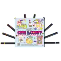 CUTE & COMFY COLORING BOOK FOR ADULTS - FOFO E ACONCHEGANTE - LIVRO DE COLORIR ADULTO