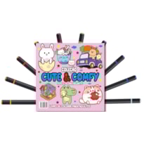 CUTE & COMFY COLORING BOOK FOR ADULTS - FOFO E ACONCHEGANTE - LIVRO DE COLORIR ADULTO
