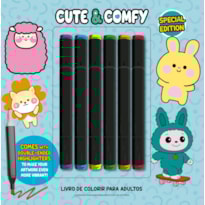 CUTE & COMFY COLORING BOOK FOR ADULTS - SPECIAL EDITION - LIVRO DE COLORIR ADULTO